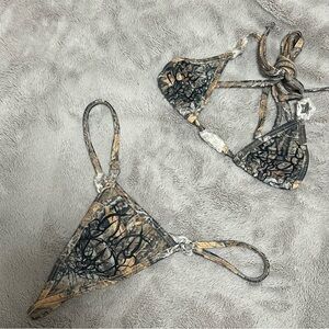 Tree Camo Tribal Sparkle Microkini